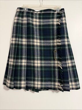 Vintage PENDLETON Wool Pleated Skirt Kilt 31”x 24.5” EUC